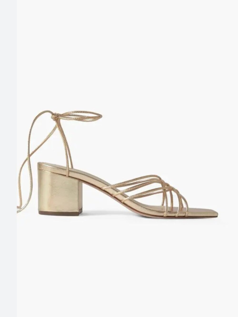 PORTE & PAIRE Metallic Leather Sandals Size 9 - Picture 2 of 13